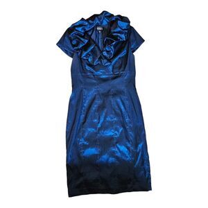 Adrianna papell Women's Navy and Silver Dress US 12